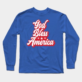God Bless America - Red Long Sleeve T-Shirt